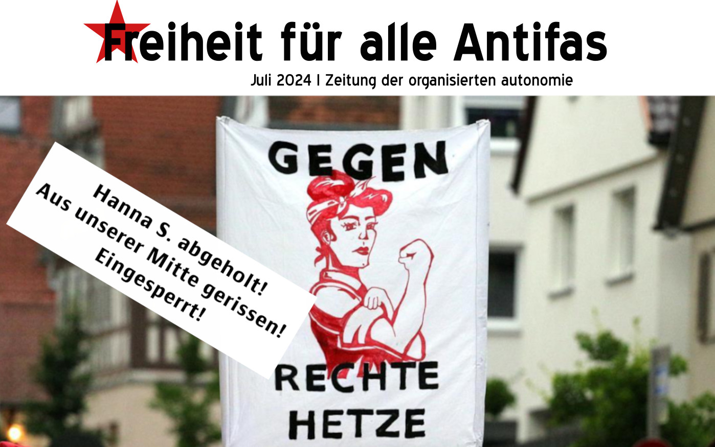 Freiheit für alle Antifas - Hanna S. abgeholt!